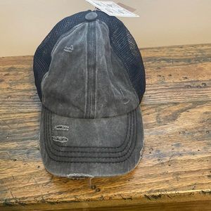 CC Black Mesh Pony Cap